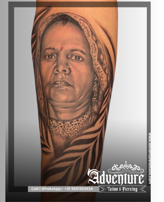 Portrait tattoo design Adventure Tattoo Ahmedabad